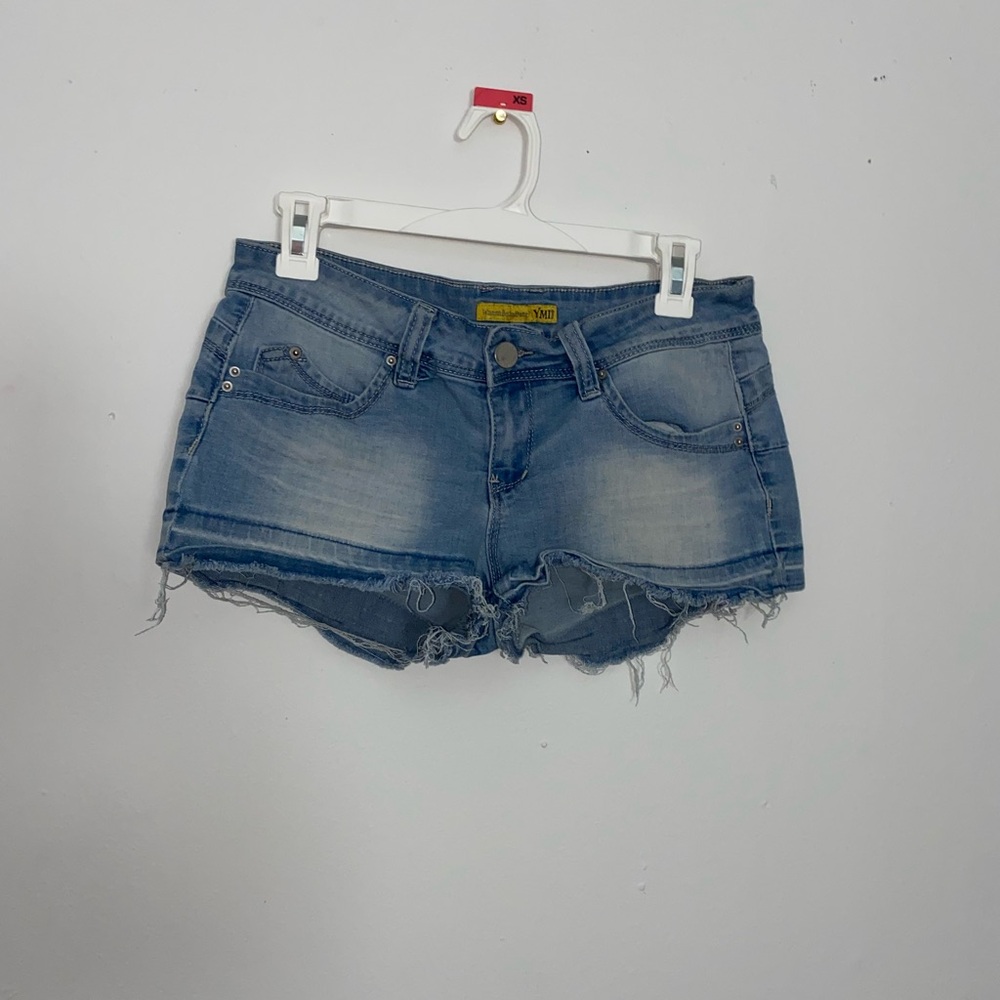 Denim booty shorts